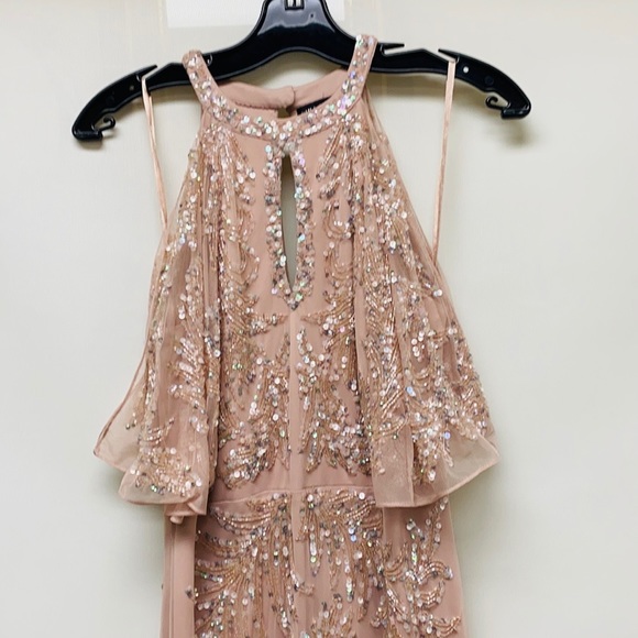 Aidan Mattox cold shoulder beaded gown - Picture 5 of 9